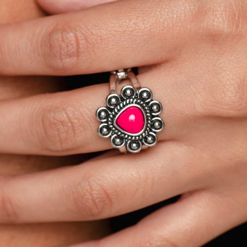 Paparazzi Jewelry Accessories - Fruity Frou-Frou - Pink Ring - Vintage